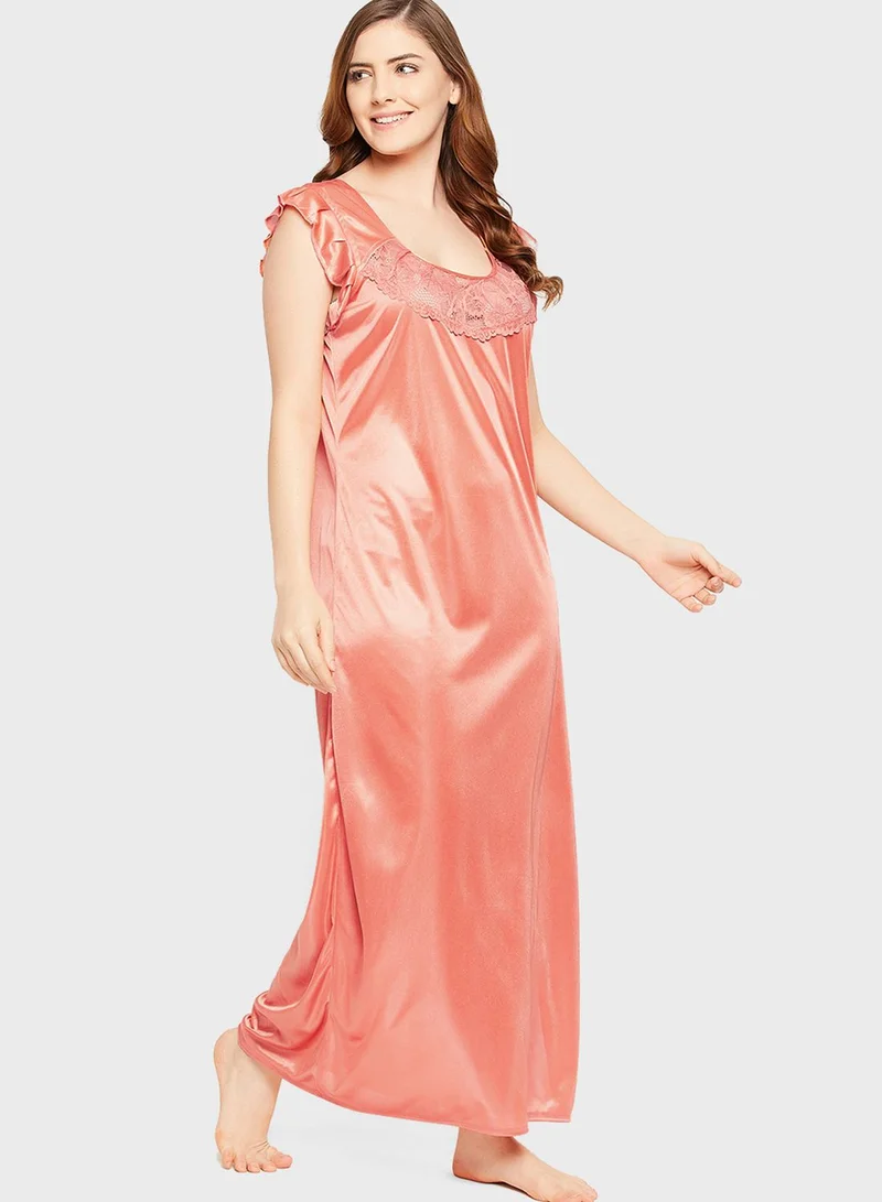 Clovia Lace Detail Nightdress