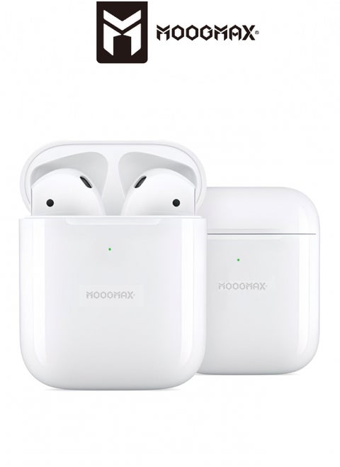 Moogmax MX-EP48 TWS wireless Earbuds with powerful sound, clear microphone HD voice, Pop up window (only with Iphone),  and wireless case charging.