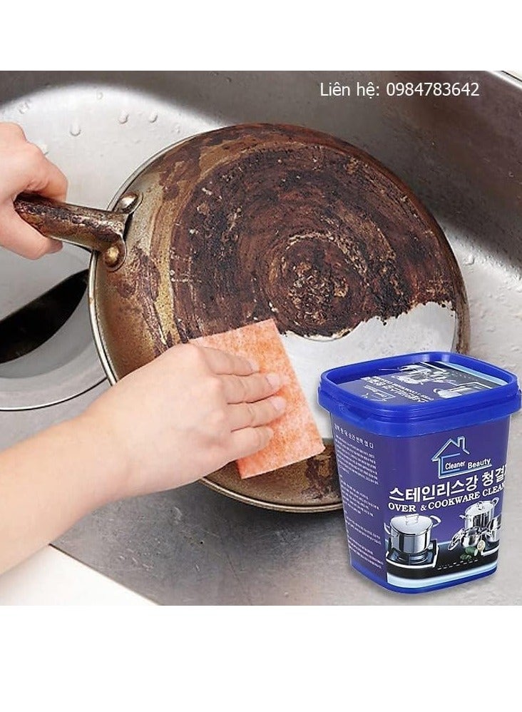 Oven & Cookware Cleaner Multipurpose Stainless Steel Cleaning Paste Removes Stubborn Stains from Pots, Pans & Utensils - Eco-Friendly, Non-Toxic & Easy to Use - Image 4