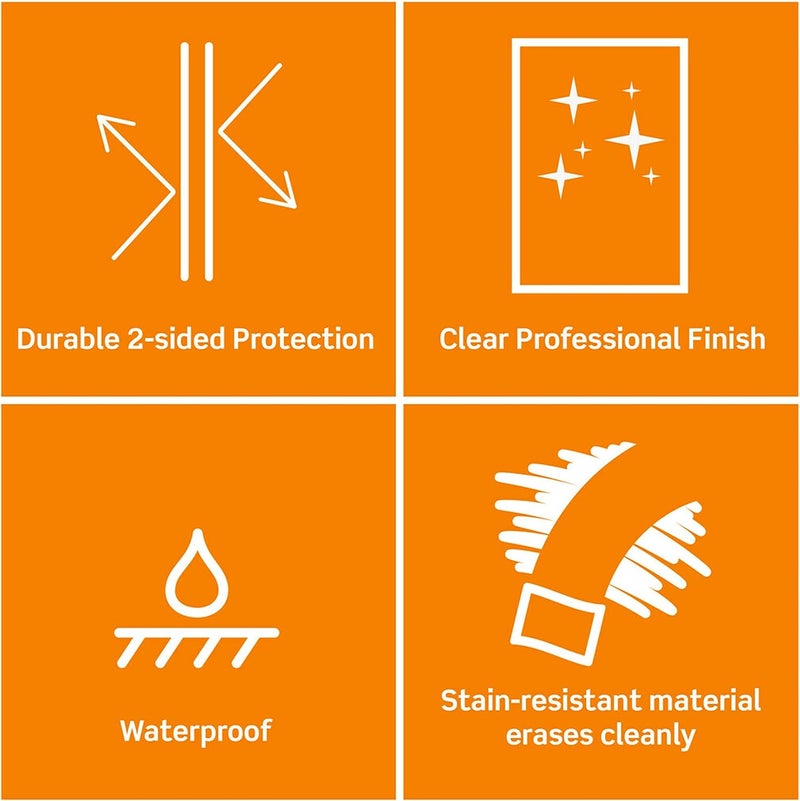 Scotch  Dry Erase Thermal Laminating Pouches, 50-Pack, Works with Dry Erase Markers, Reuseable Worksheets, Calendars, Checklists, 8.9 x 11.4 Inches, Letter Size, Clear Professional Finish (TP3854-50DE) - Image 4