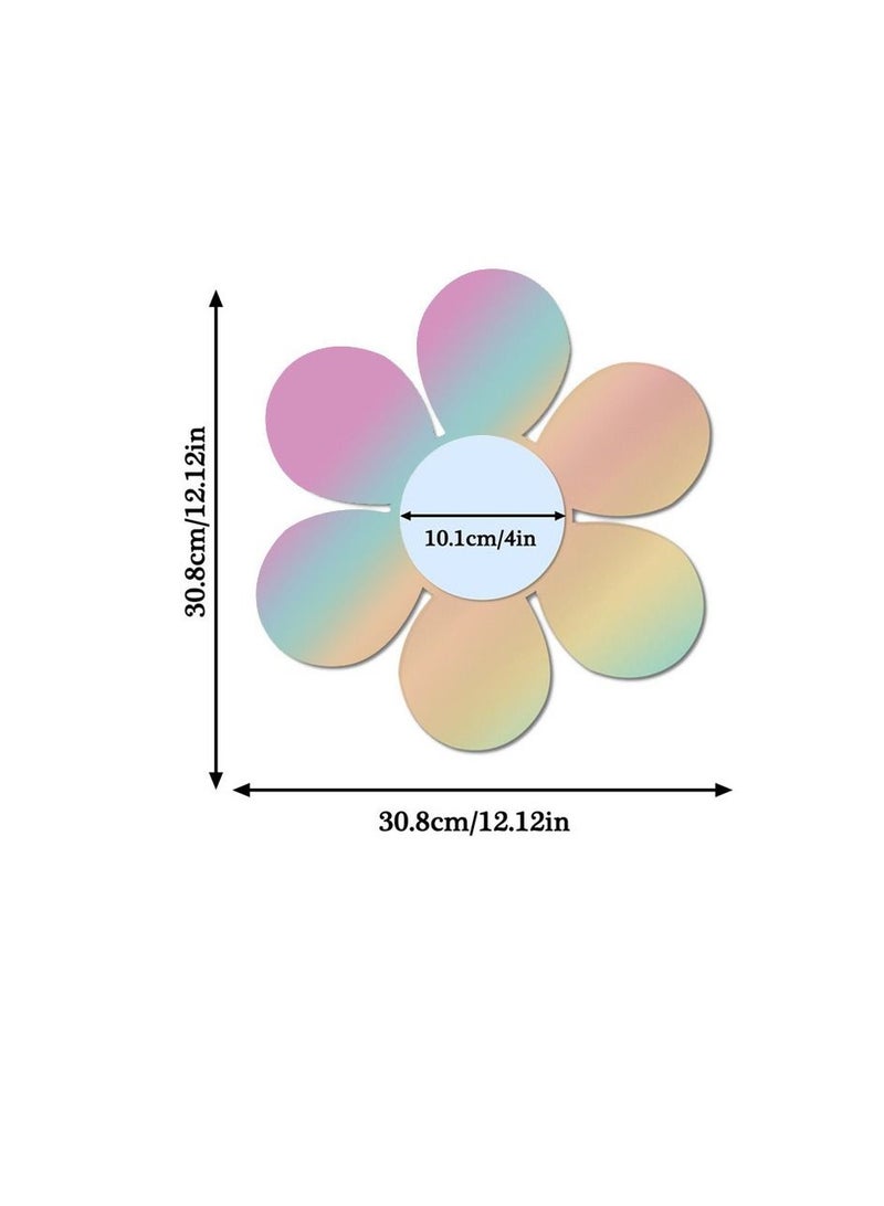 Irregular Wall Mirror Wavy Acrylic Room Decor Aesthetic Amorphic Vanity Retro for Bedroom Living Bathroom Entryway (Flower 30x30 cm) - Image 2