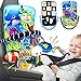 Innofans Baby Car Seat Ocean Animals Toys Kick and Play Double Sided Infant Car Seat Toys with Plush Toys Mirror Teether for Baby Travel Activities Christmas Birthday Gifts Newborn Infant Toy - Image 2