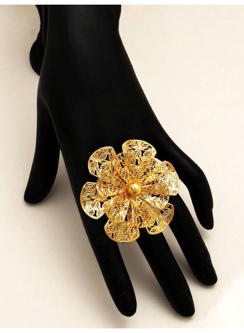 GOLDMAX 21k Gold Plated Ring For Women One Size - Image 2