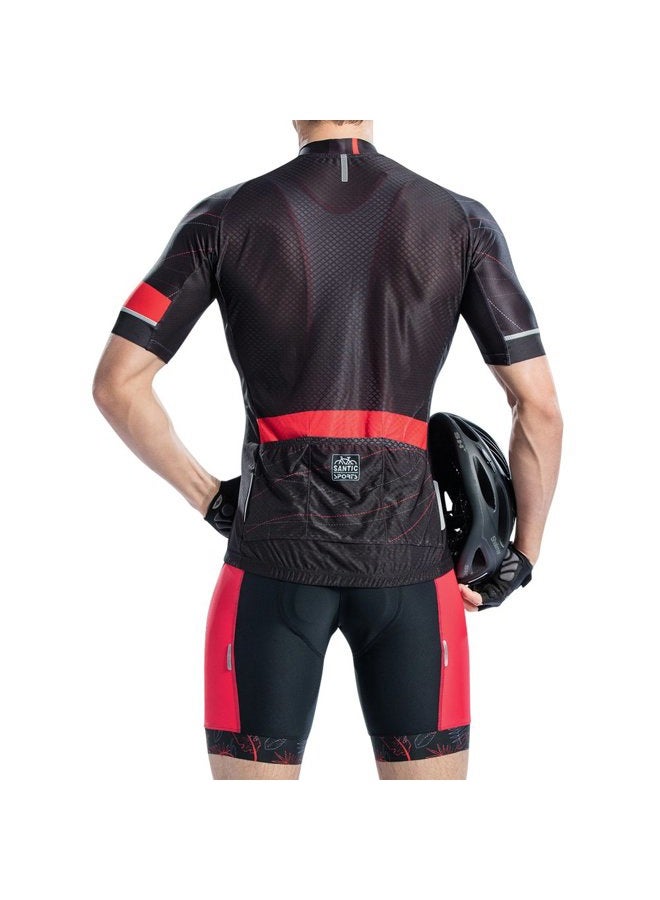 Santic Cycling Bib Shorts Men Pro Gel Padded Bike Pants with Color-Blocking - Image 3