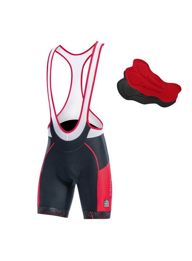 Santic Cycling Bib Shorts Men Pro Gel Padded Bike Pants with Color-Blocking - Image 1
