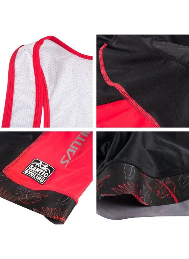 Santic Cycling Bib Shorts Men Pro Gel Padded Bike Pants with Color-Blocking - Image 5