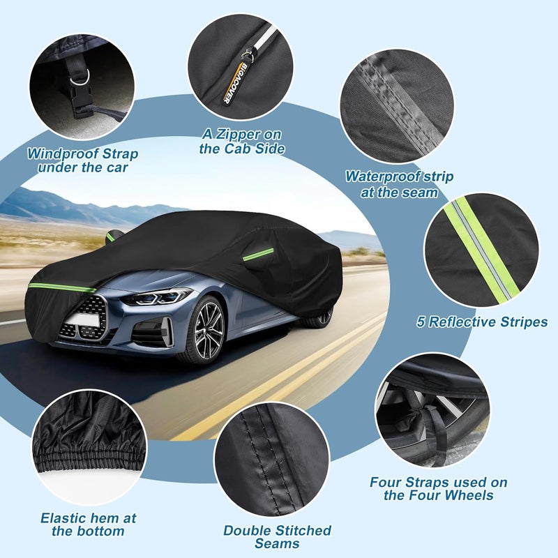 BIGACOVER Waterproof Car Cover for BMW M4/420i 428i 430i 435i 440i /4 Gran Coupe/4 - Image 3
