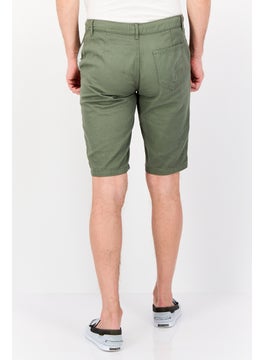 DeFacto Men Plain Chino Shorts, Green  - Image 4