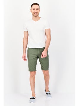 DeFacto Men Plain Chino Shorts, Green  - Image 3