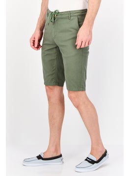 DeFacto Men Plain Chino Shorts, Green  - Image 2