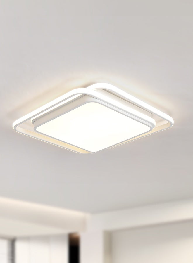 YATAI LIGHTING Modern Square LED Ceiling Light, 100W Flush Mount, 3 Color Adjustable 3000K-6000K, Acrylic & Iron Ceiling Fixture, Wall Switch Control, for Bedroom, Dining Room, Study, Bathroom - Image 1