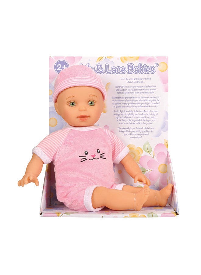 Lily & Lace Babies دمية طفل ناعمة الجسم - قوقازية 3 - 11.5 إنش  - Image 1
