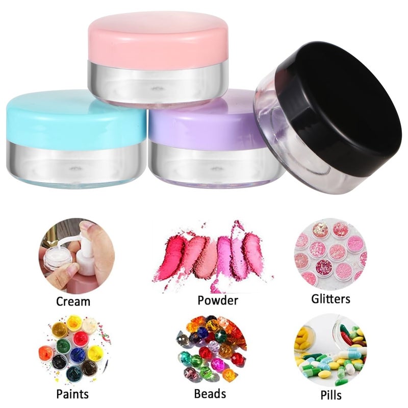 Arcjunys 10 Gram 8 pcs Lip Balm Containers Small Plastic Containers Cosmetic Containers Sample Jars Cosmetic Jars Makeup Sample Containers for Lip Balms Lotion Powder Beauty Products - Image 2