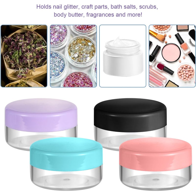 Arcjunys 10 Gram 8 pcs Lip Balm Containers Small Plastic Containers Cosmetic Containers Sample Jars Cosmetic Jars Makeup Sample Containers for Lip Balms Lotion Powder Beauty Products - Image 4