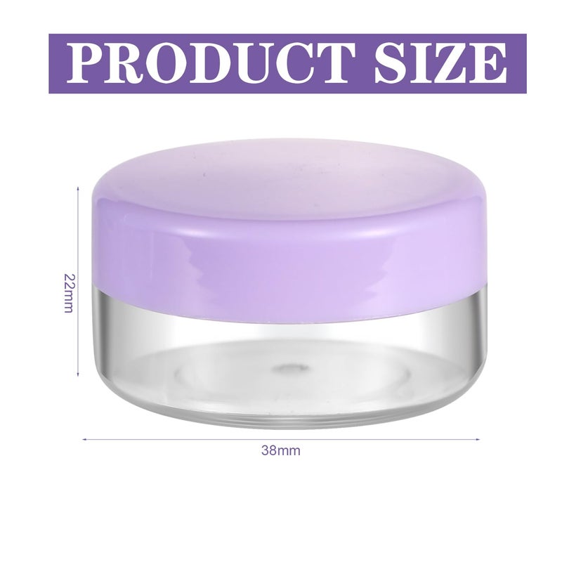 Arcjunys 10 Gram 8 pcs Lip Balm Containers Small Plastic Containers Cosmetic Containers Sample Jars Cosmetic Jars Makeup Sample Containers for Lip Balms Lotion Powder Beauty Products - Image 3