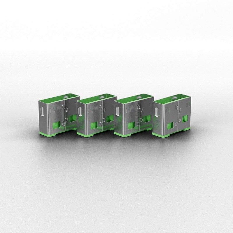 Lindy USB Port Blocker - Pack of 4, Green (40451) - Image 2