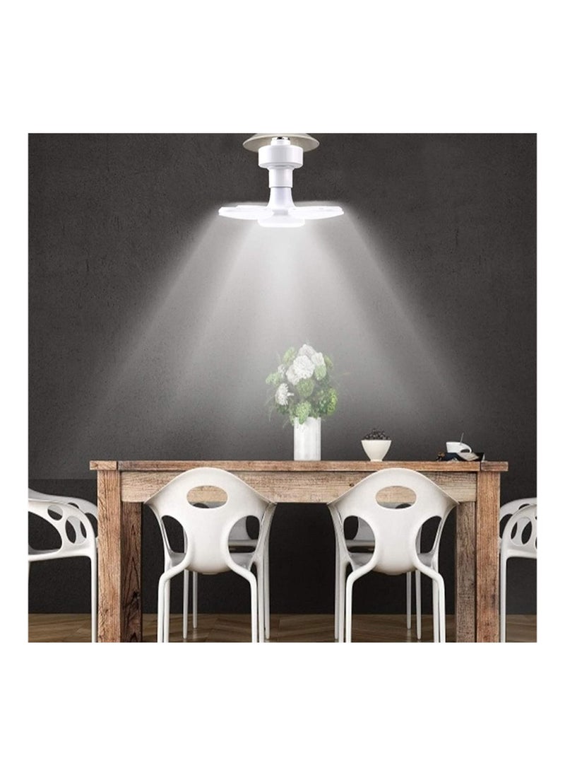 Mini Foldable Fan Blade LED Bulb Lamp Angle Adjustable High Brightness Lampada for Home Ceiling Garage Lighting Warehouse Light Bright Shop Light