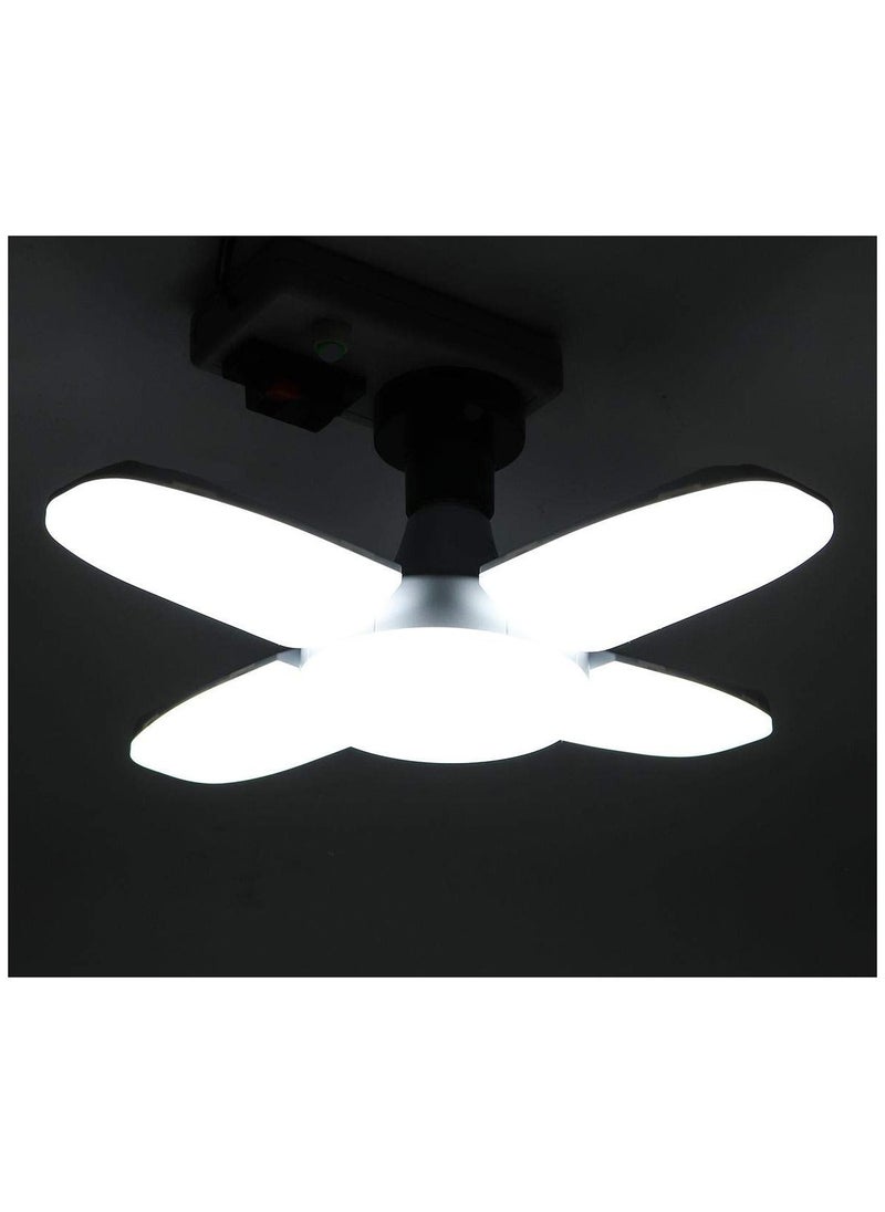 Mini Foldable Fan Blade LED Bulb Lamp Angle Adjustable High Brightness Lampada for Home Ceiling Garage Lighting Warehouse Light Bright Shop Light