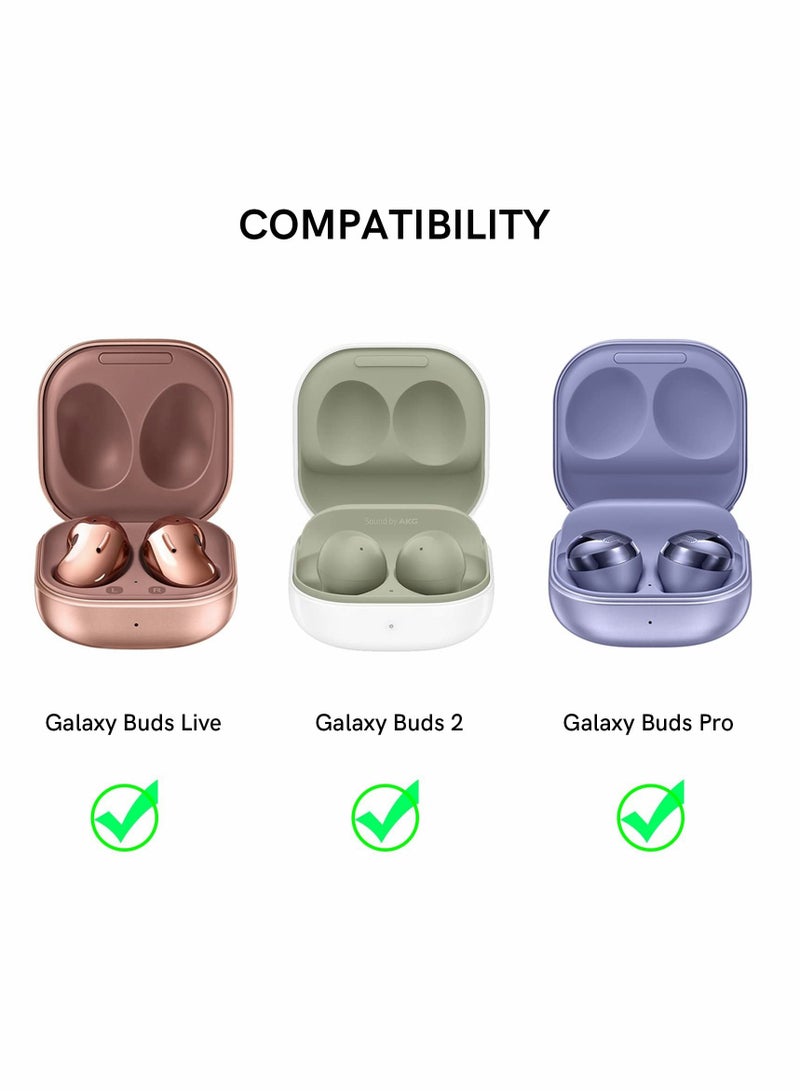 Y&D Earphone Protective Cover, for Samsung Galaxy Buds 2 Pro Case / Live Stylish Hard TPU Shockproof Cover Women Girls (Boho, with Keychain - Image 3