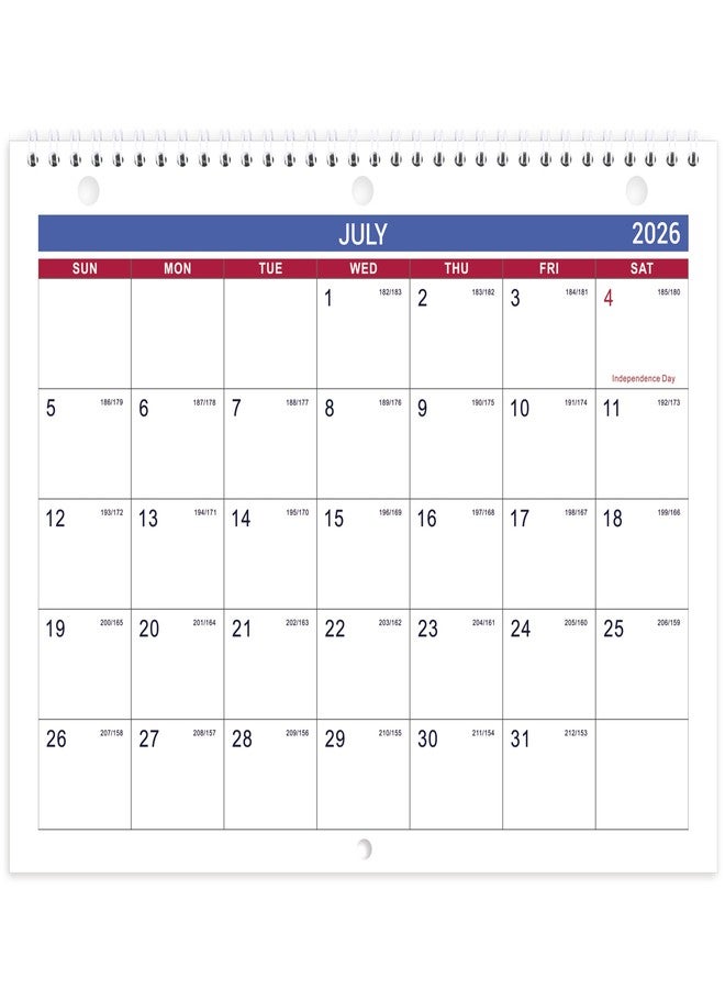 Feteulo Calendar 2026-2027 - Wall Calendar 2026-2027, JUL. 2026 - DEC. 2027, 8.5" x 11", Memoranda Lined Pages with Thick Paper, Twin-Wire Binding, Holidays, Julian Dates - Image 1