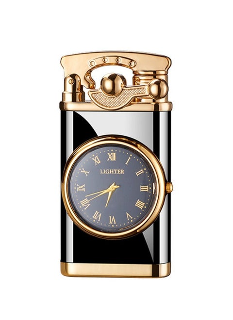 Fashionable And Creative Windproof Lighter With Clock For Men.Random Color (Without Gas)