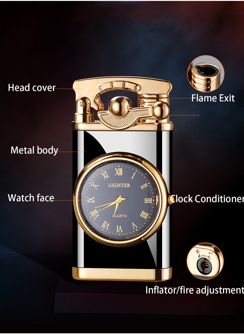 Generic - Fashionable And Creative Windproof Lighter With Clock For Men.Random Color (Without Gas) - Image 1
