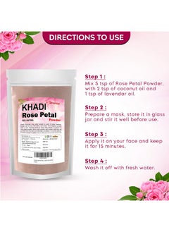 KHADI Omorose Khadi Omorose Rose Petal Powder For Face And Skin (100 gm)  - Image 4
