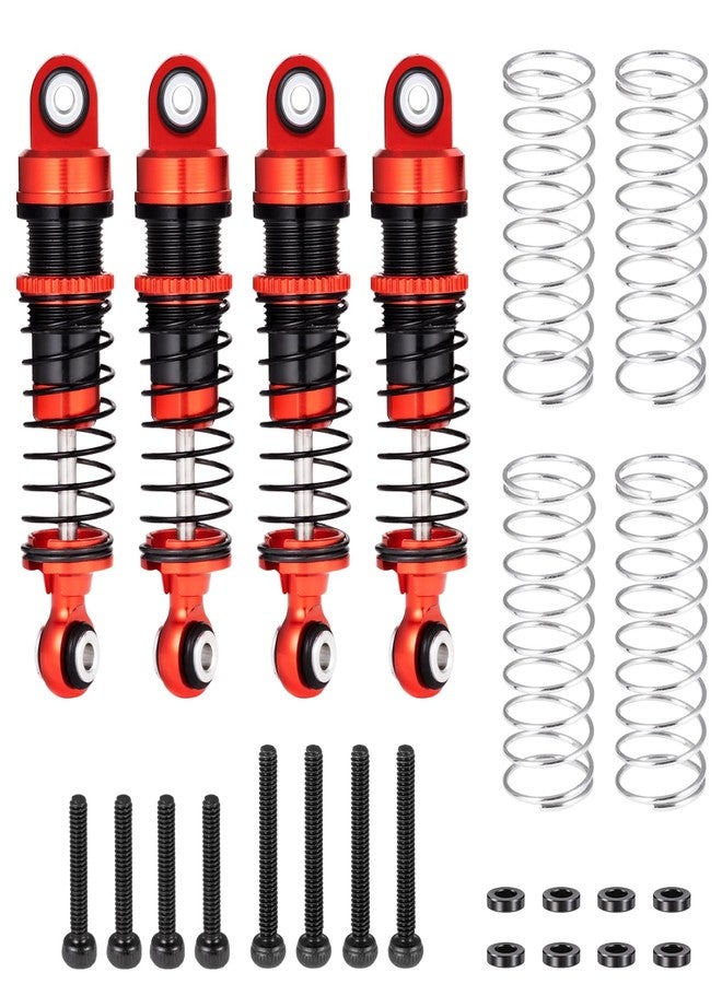 MORFUM FCX18 LC80 42MM Threaded Shock Absorber Oil Damper RC Shocks Adjustable Long Travel Absorber Oil Threaded Damper for 1/18 RC Crawler FMS FCX18 LC80 Upgrade Parts (Red) - Image 1