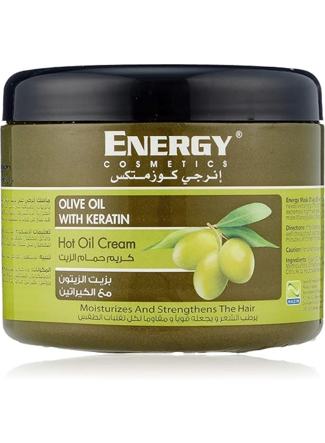 إينرجي قناع الشعر كريم حمام الزيت زيت الزيتون مع الكرياتين ٥٠٠ مل - Image 1