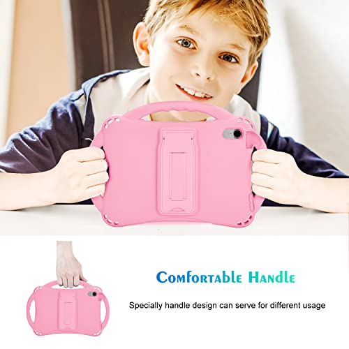 TopEsct Kids Case for iPad mini 7 (A17 Pro) 2024 /iPad Mini6 2021, Shockproof Silicone Cover with Handle Stand for 8.3" iPad mini 6th/7th Gen,Pink - Image 3