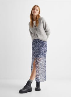 مانجو Youth Slit Printed Maxi Skirt  - Image 5