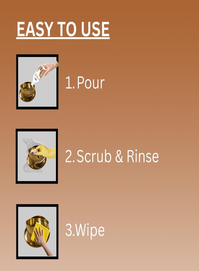 ASTRO PLUS + Copper & Brass Cleaner and Shiner 300ml | Non-Acidic Metal Polish for Utensils, Antique Showpieces, Puja Items, Bottles & Home Decor | Restores Shine, Removes Tarnish, Safe for Daily Use - Image 5