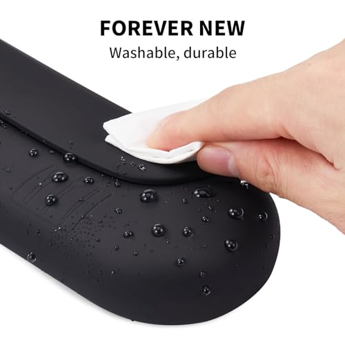 AGIKET Silicone Makeup Brush Holder Travel Cosmetic Bag：Soft Portable Cosmetic Face Brushes Holder with Upgrade Anti-Fall Out Magnetic Closure, Large Travel Makeup Brush Case - Black - Image 5