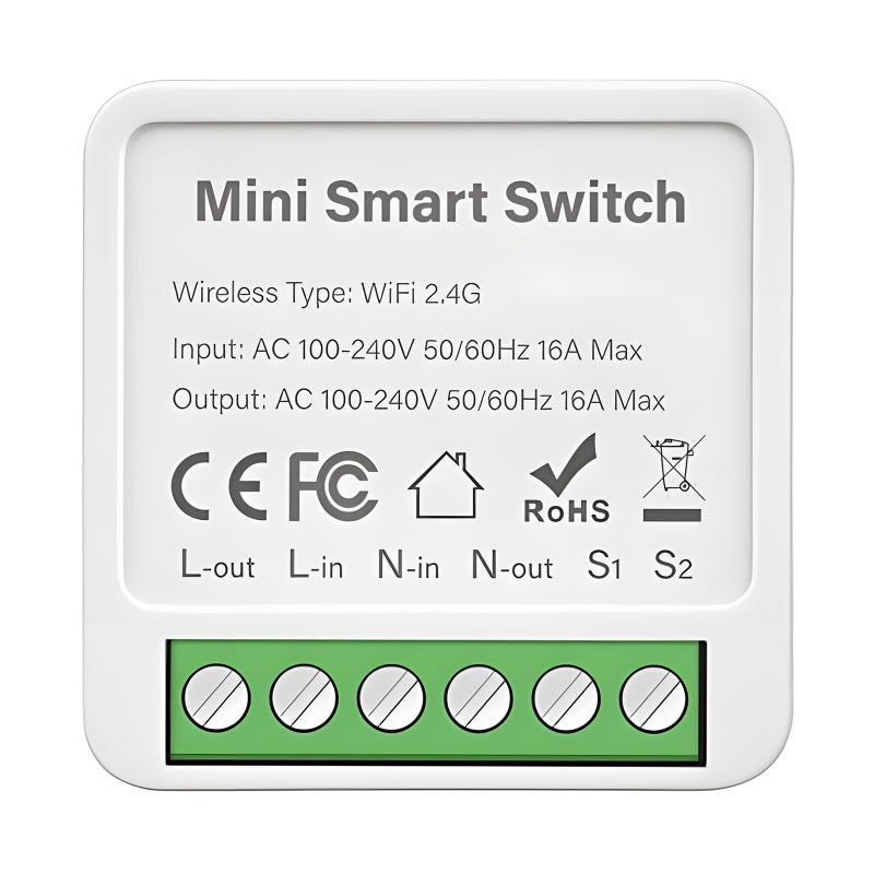 مُعامل تحكم إضاءة ذكي لـ WiFi 16A مُصمم بنظام DIY، مفتاح إضاءة مُجدول، وحدة مفتاح جدار ذكي لاسلكي مع ضبط التشغيل والإيقاف، تحكم فريد بوجهين، تحكم بصوتي متوافق مع جوجل من منصة تويا - Image 1