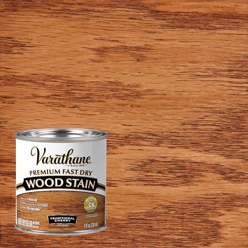 VARATHANE Rust-Oleum Varathane 262027 Premium Fast Dry Wood Stain, Traditional Cherry, (Half Pint/236ml) - Image 2