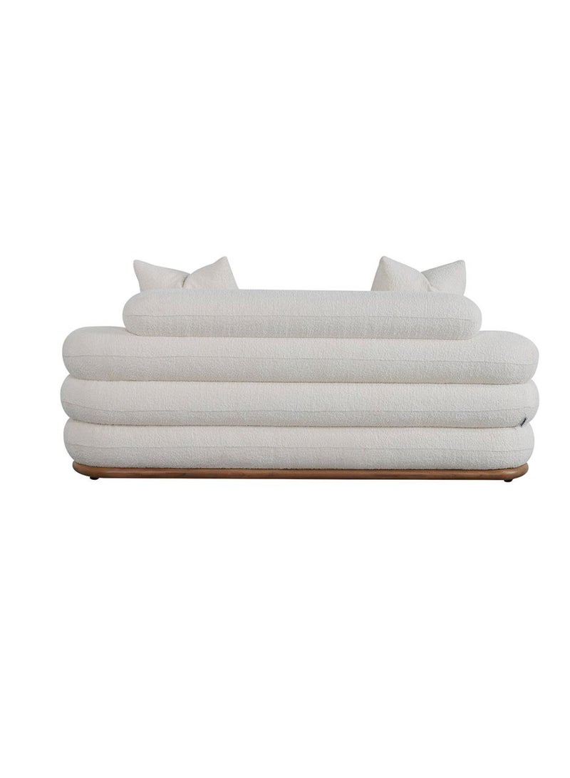DANUBE HOME Genesis 2 Seater Fabric Sofa 2 Seater Sofa | Modern Design Two Seat Sofas | Comfortable Living Room Furniture L190xW99xH72cm - Beige  - Image 5