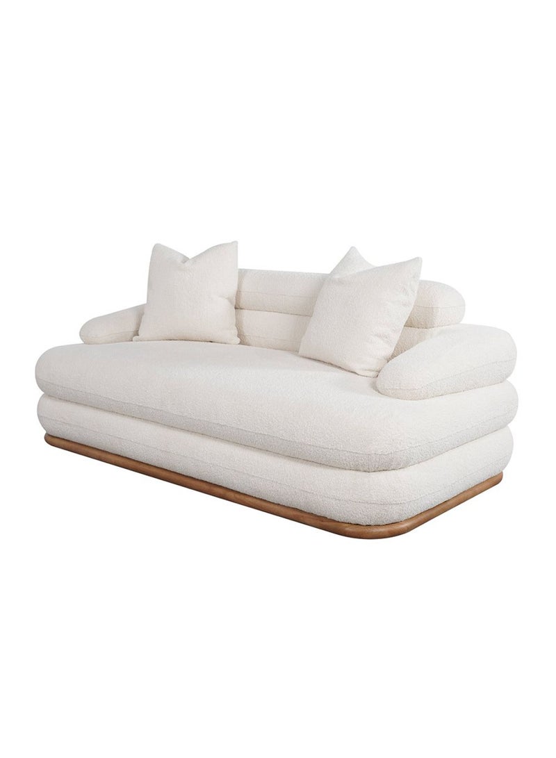 DANUBE HOME Genesis 2 Seater Fabric Sofa 2 Seater Sofa | Modern Design Two Seat Sofas | Comfortable Living Room Furniture L190xW99xH72cm - Beige  - Image 2