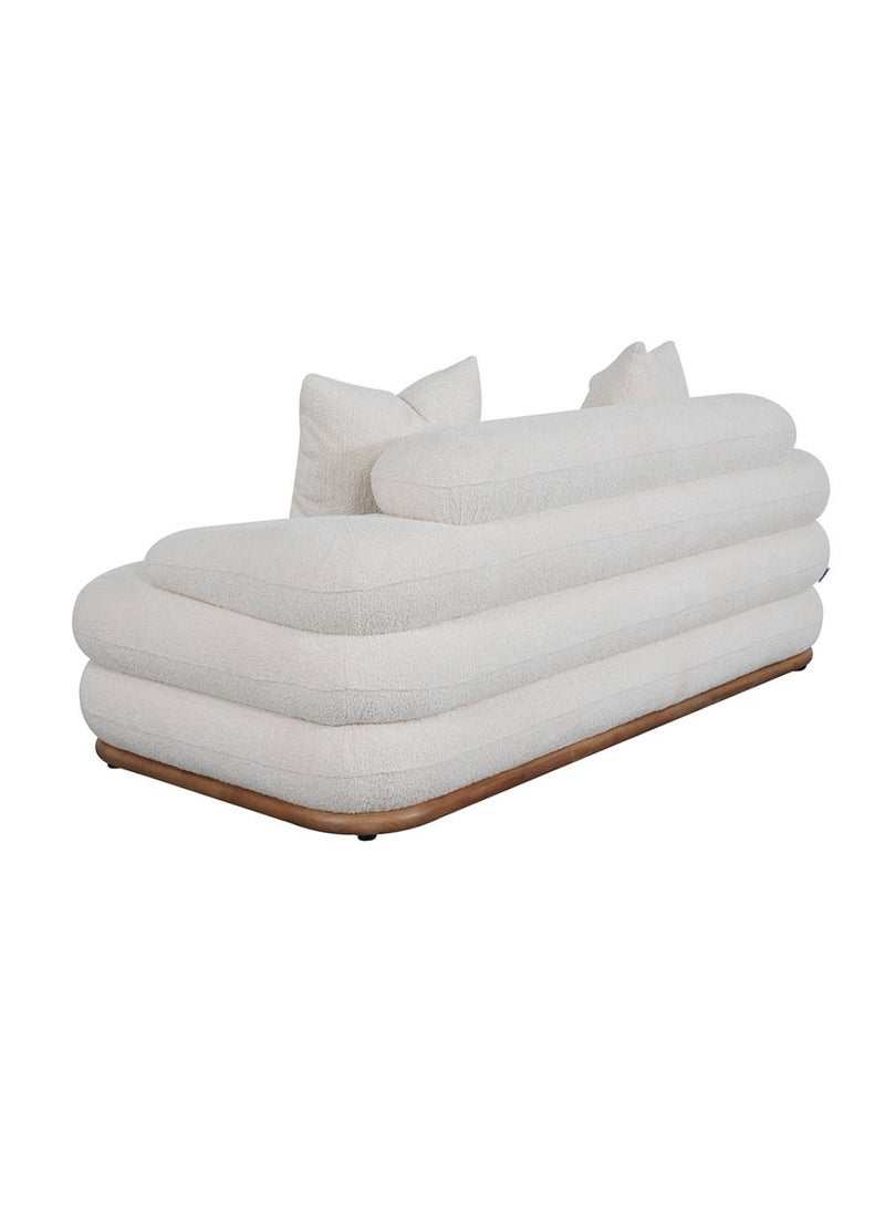 DANUBE HOME Genesis 2 Seater Fabric Sofa 2 Seater Sofa | Modern Design Two Seat Sofas | Comfortable Living Room Furniture L190xW99xH72cm - Beige  - Image 4
