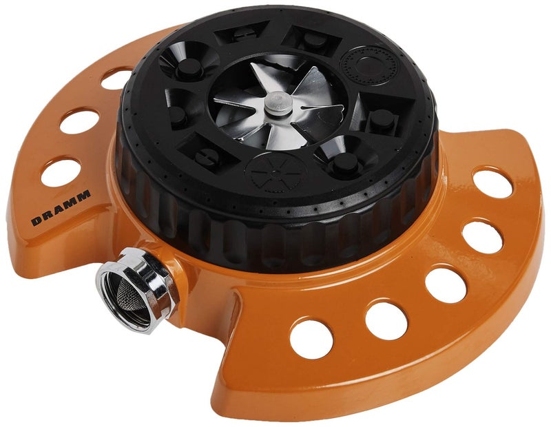 Dramm Available 15022 ColorStorm 9Pattern Premium Turret Sprinkler with HeavyD Orange