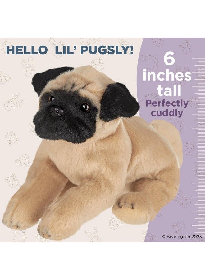 Bearington Collection - Bearington Lil' Pugsly Small Plush Pug Stuffed Animal Puppy Dog 6 Inch - Image 1
