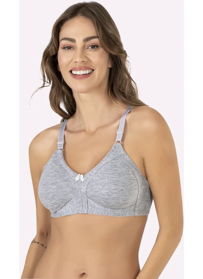 إن بي بي Combed Cotton Bra Gray