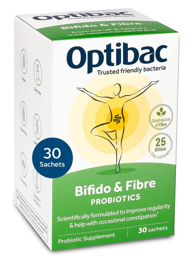 Optibac Probiotics - Optibac Probiotics Bifido &Fibre Sachet 30'S - Image 1