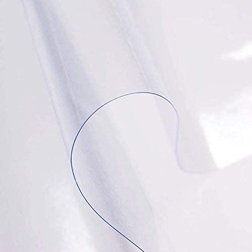 sancua مفرش طاولة دائري شفاف من سانكوا 100% مقاوم للماء - 60 بوصة - واقي طاولة من الفينيل PVC مقاوم للبقع الزيتية سهل التنظيف لمائدة الطعام، الحفلات والتخييم، شفاف كريستالي - Image 4