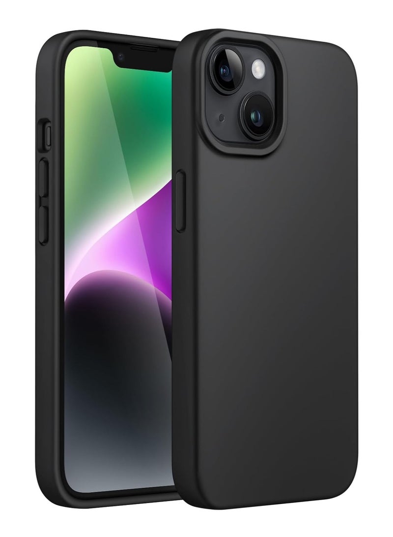 DUSALA iPhone 14 Plus Case, Liquid Silicone Phone Case for iPhone 14 Plus 6.7 Inch, Colorful Silky-Soft Protective Cover (Black) - Image 1