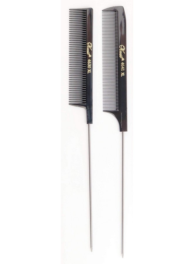 Krest Pintail Combs Weaving Foiling Fine Tooth Rattail Hair Comb XL. 2 PC.