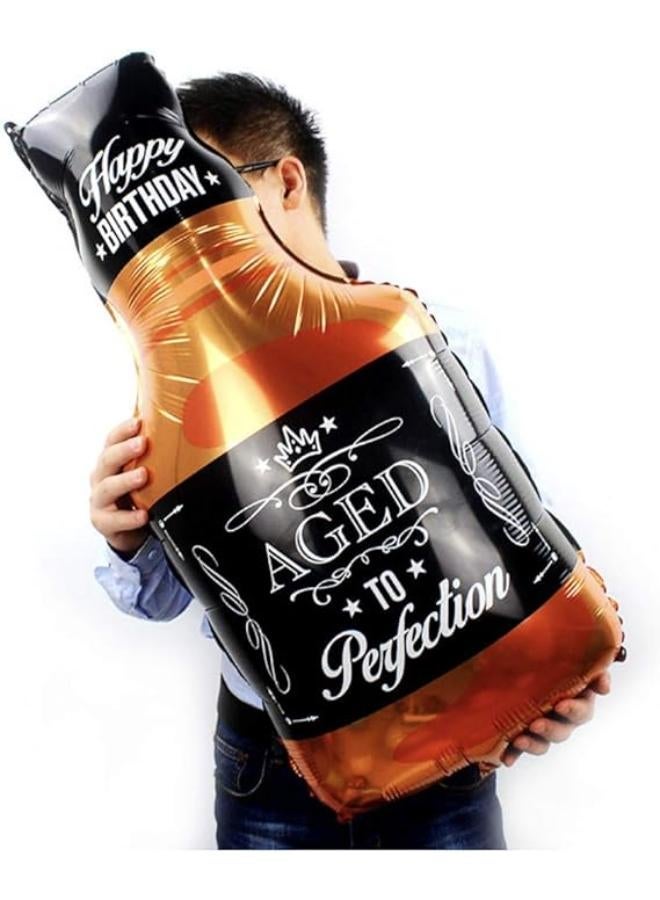3Packs Whiskey Bottle Beer Mug Golden Crown Mylar Foil Balloons Beer Balloons for Bar Summer Party Beer Festival Birthday Decorations - Image 3