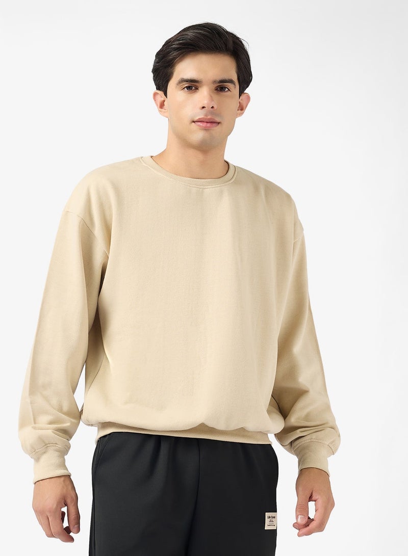 Seventy Five Graphic Crew Neck Pullover Oversize Sweatshirt - Image 1