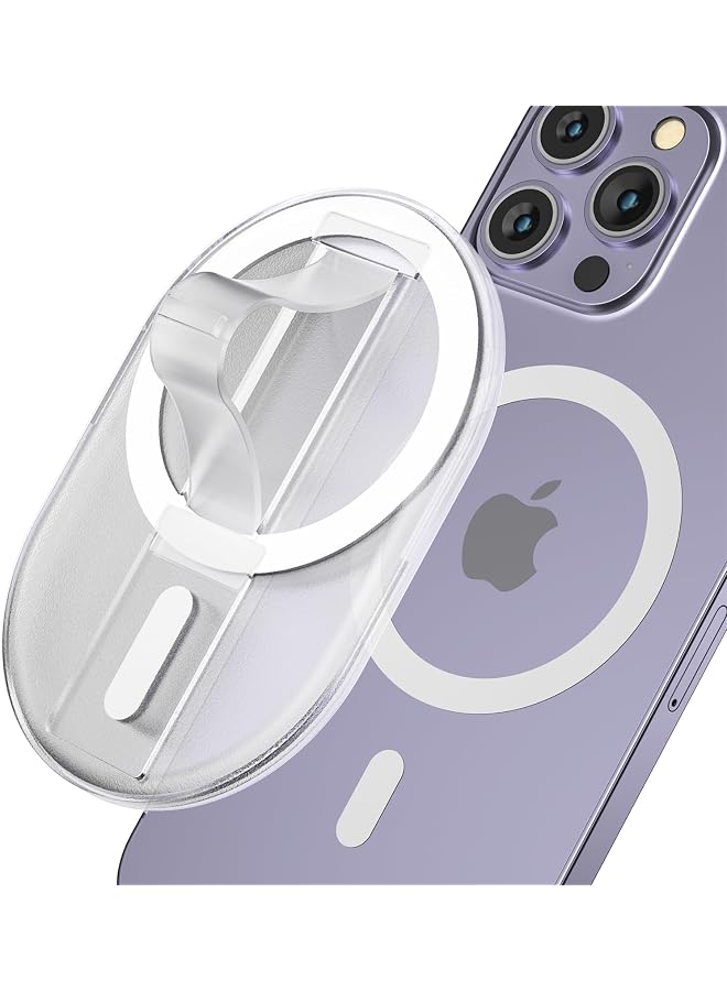 S-TOP Magnetic Phone Grip, For Mag-Safe Grip With Finger Strap, Ring, Compatible Accessories Only Iphone 15/14/13/12 (White) - Image 1