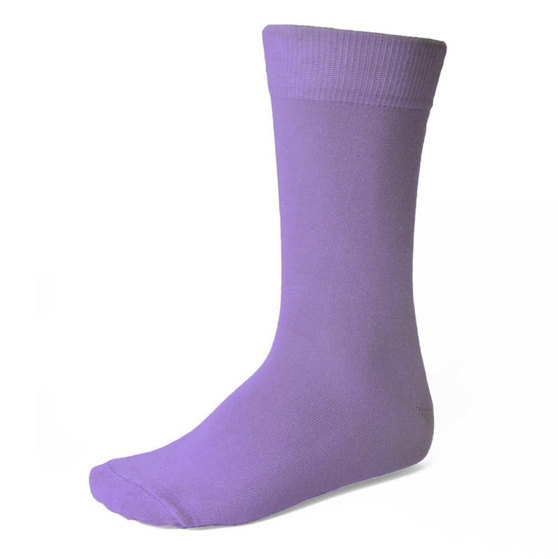 tiemart Men's Socks, One Pair (Purple Solid)