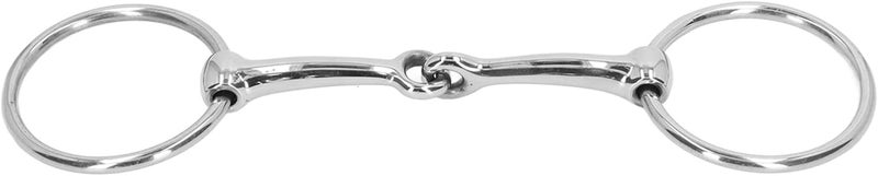 Horse Mouth Bit Stainless Steel Loose Ring Snaffle Bit 125mm, Anti Biting Control, Durable Metal Tack for Western Riding - Comfortable Fit, Horse Friendly Design, Ideal for - Image 1